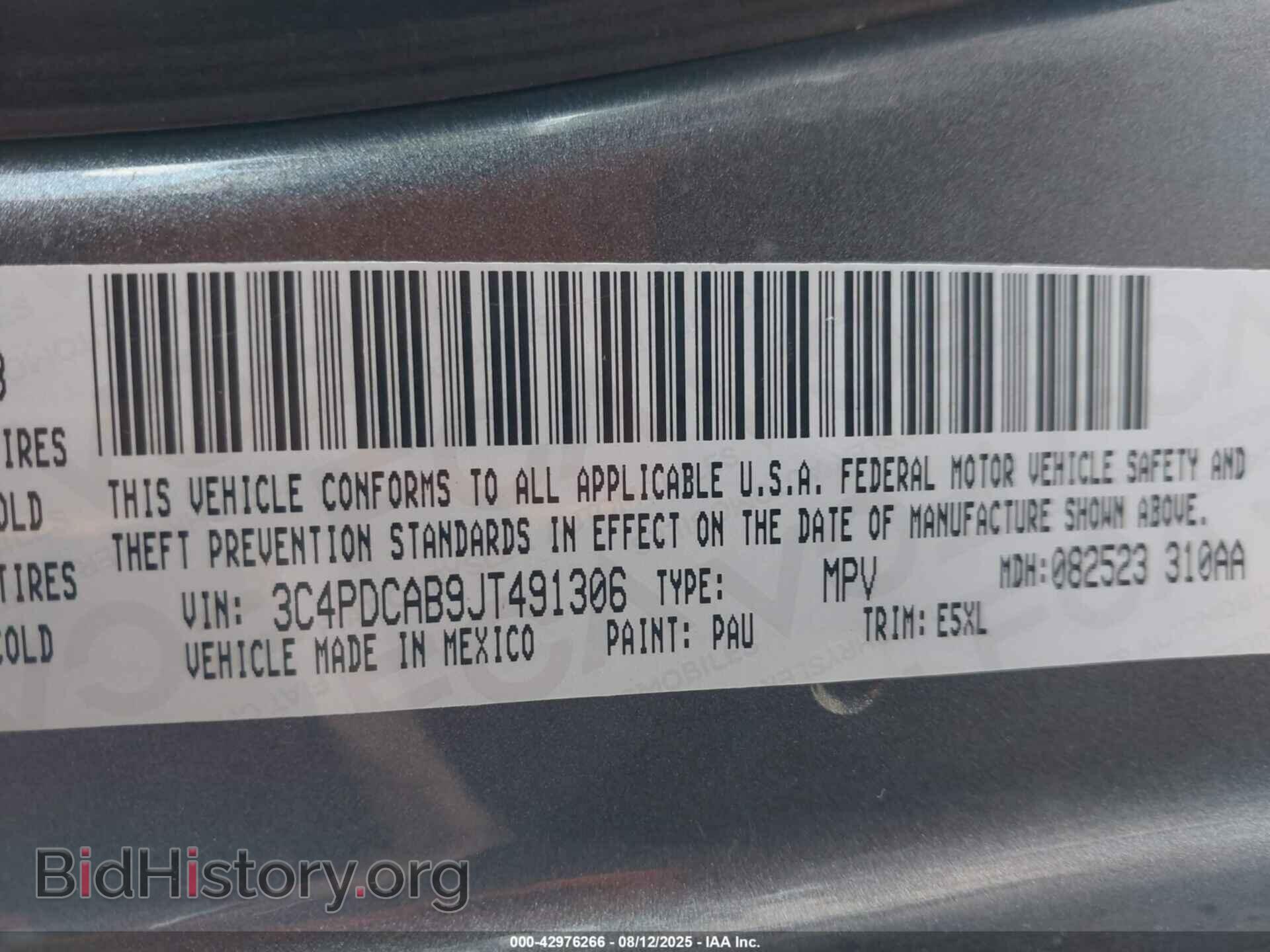 2018 DODGE JOURNEY - VIN: 3C4PDCAB9JT491306 - Фото 9