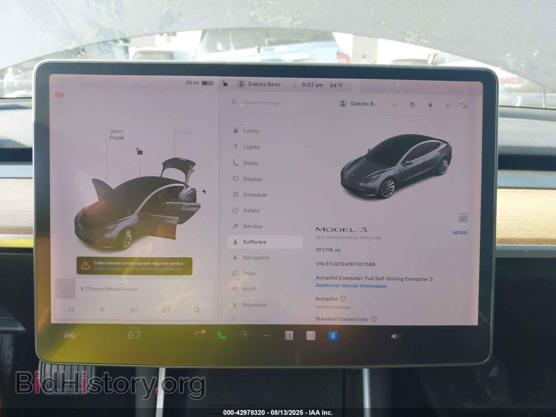 2019 TESLA MODEL 3 - VIN: 5YJ3E1EA1KF307588 - Фото 7
