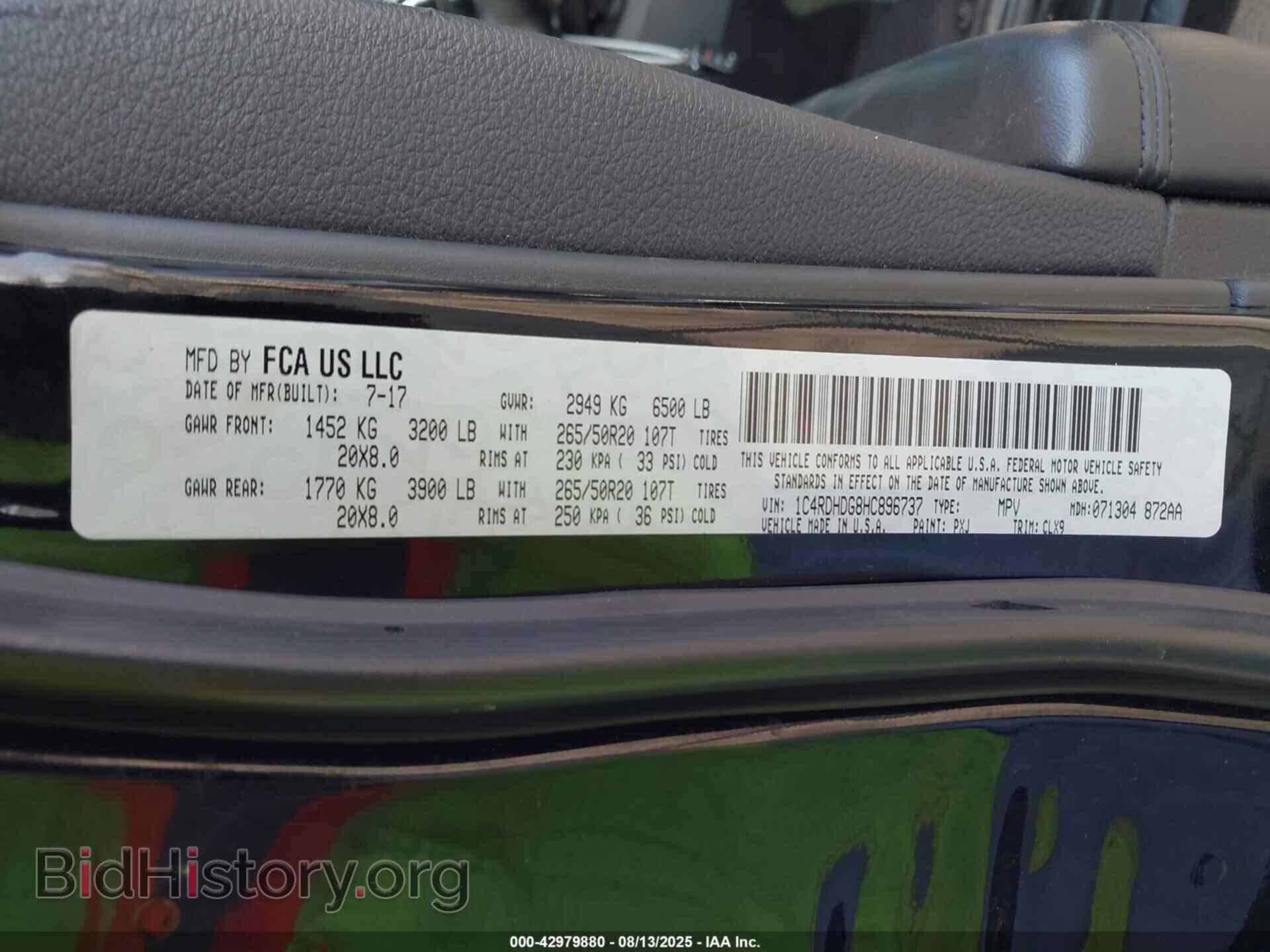 2017 DODGE DURANGO - VIN: 1C4RDHDG8HC896737 - Фото 9