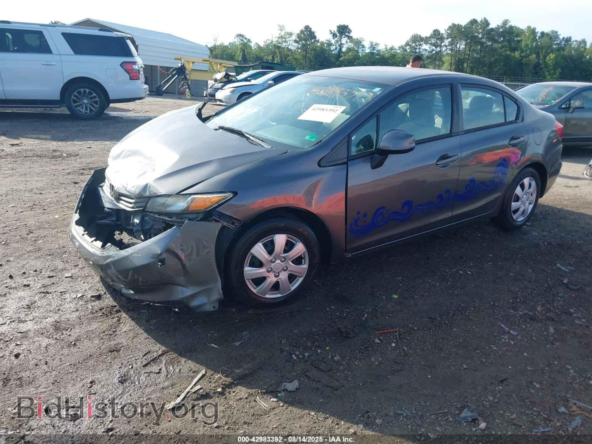 2012 HONDA CIVIC - VIN: 2HGFB2F55CH596789 - Фото 2