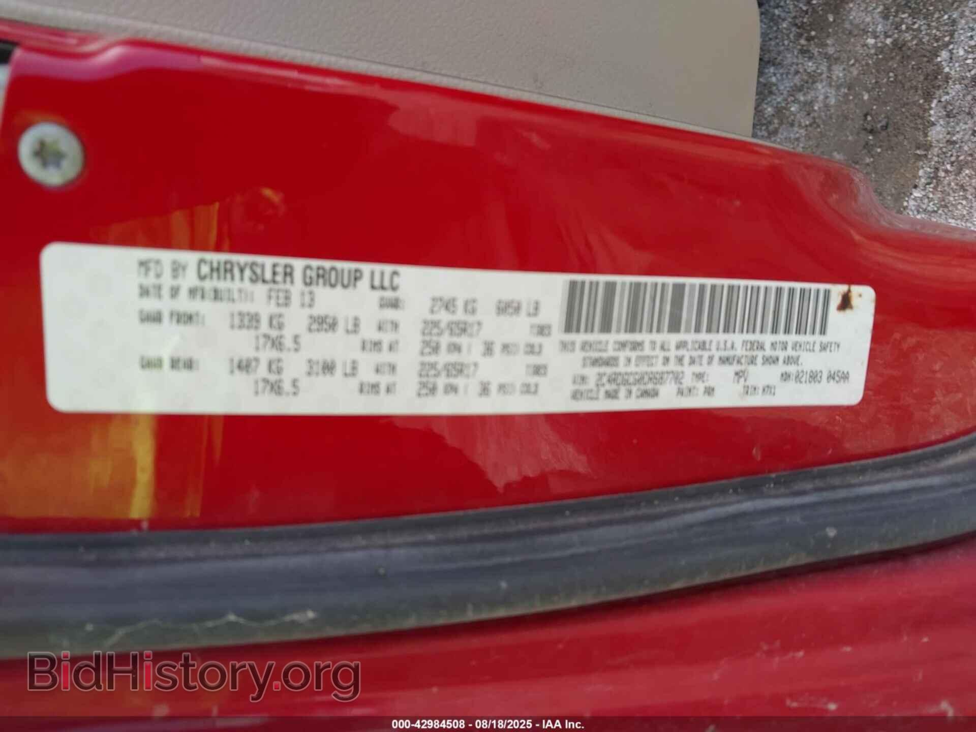 2013 DODGE GRAND CARAVAN - VIN: 2C4RDGCG0DR687702 - Фото 9