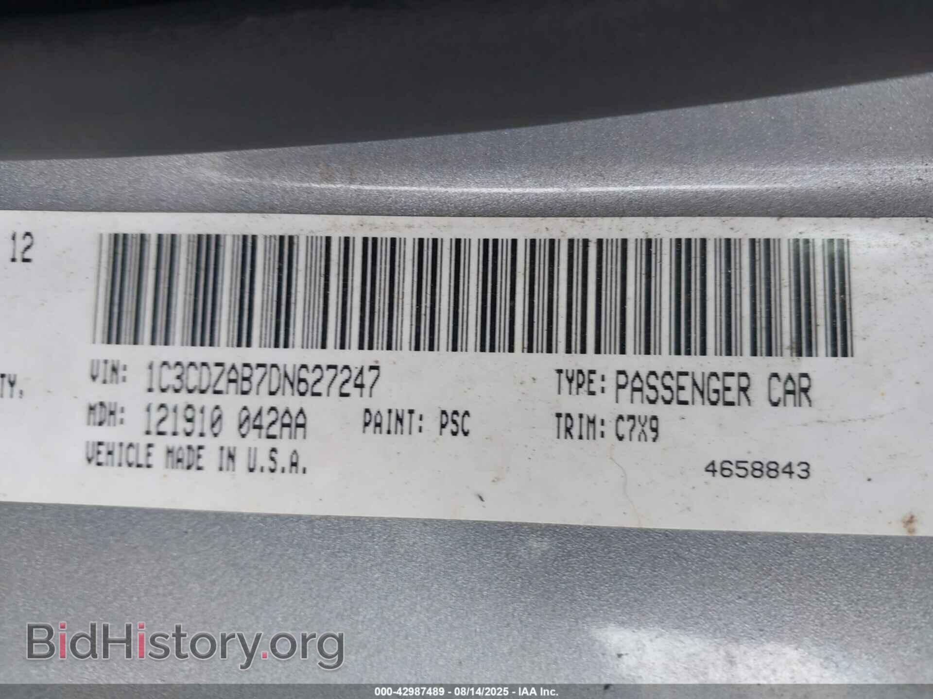 2013 DODGE AVENGER - VIN: 1C3CDZAB7DN627247 - Photo 9