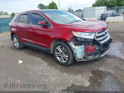 2015 Ford EDGE SEL, красный — VIN 2FMTK4J98FBC10506, IAAI