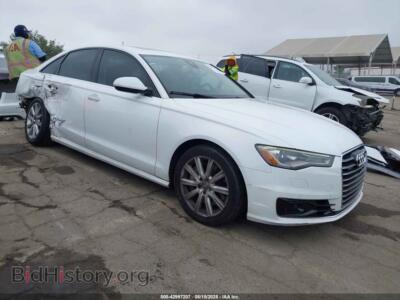 2016 Audi A6 2.0T Premium Plus, white — VIN WAUGFAFC2GN063602, IAAI