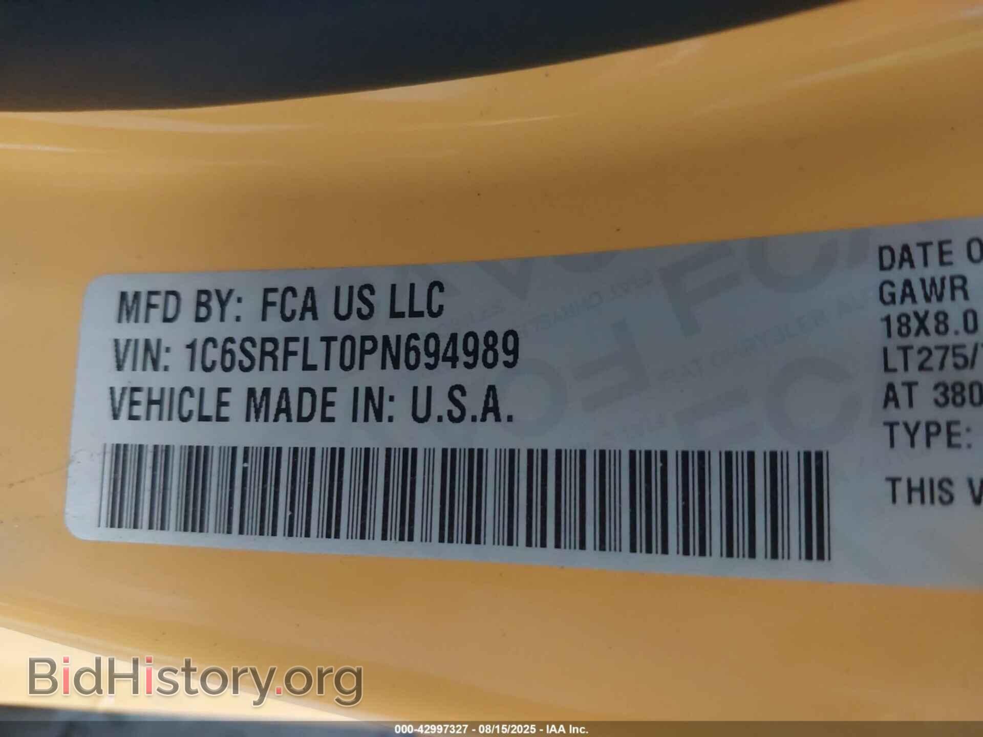 2023 RAM 1500 - VIN: 1C6SRFLT0PN694989 - Фото 9