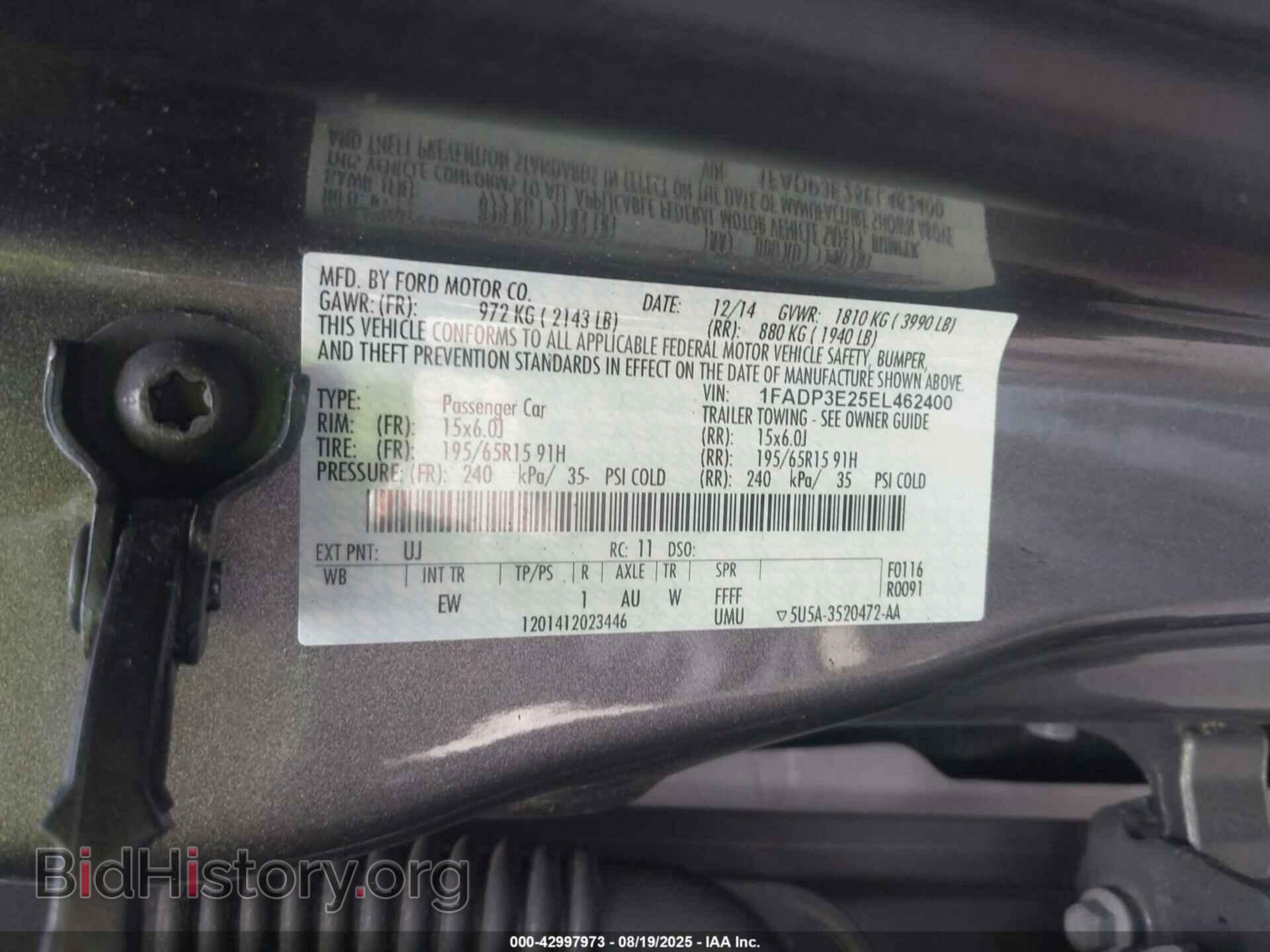 2014 FORD FOCUS - VIN: 1FADP3E25EL462400 - Photo 9
