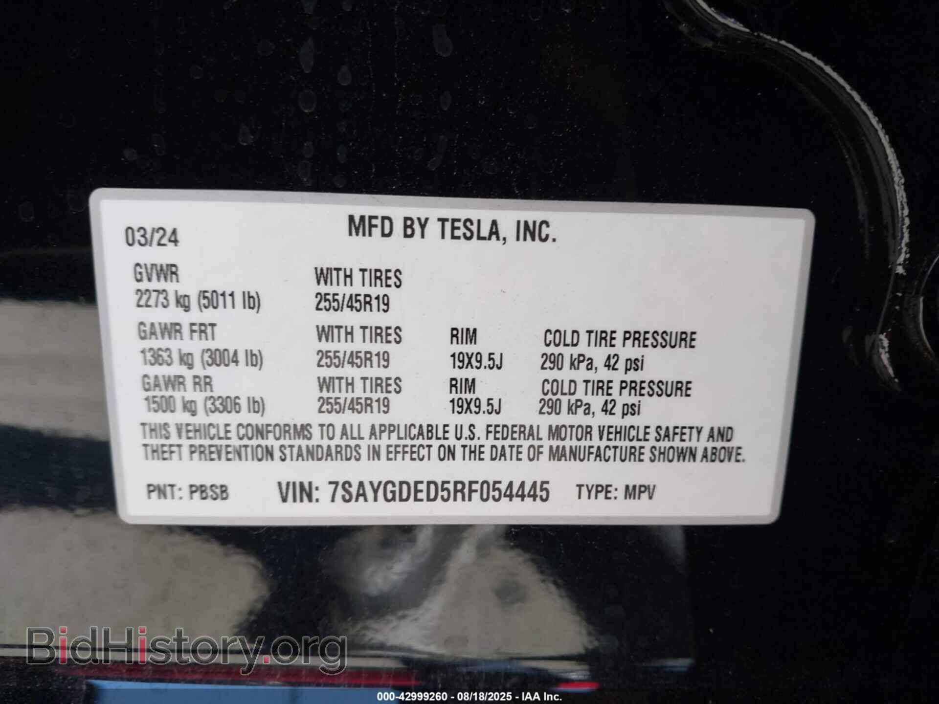 2024 TESLA MODEL Y - VIN: 7SAYGDED5RF054445 - Фото 8