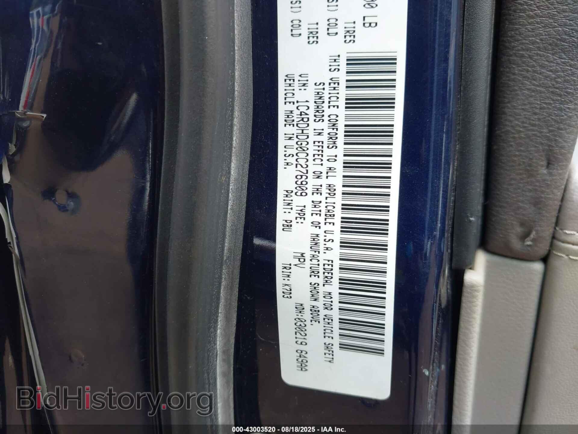 2012 DODGE DURANGO - VIN: 1C4RDHDG0CC276909 - Photo 9