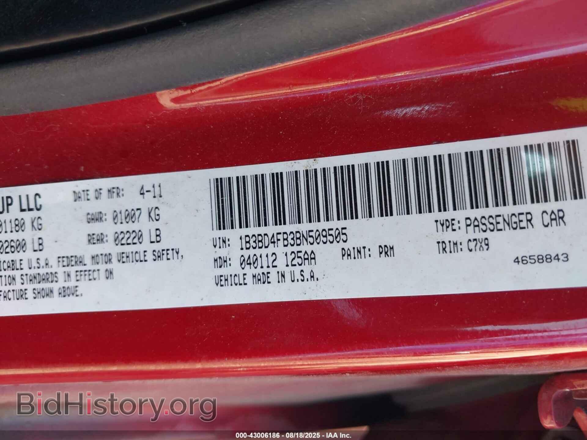 2011 DODGE AVENGER - VIN: 1B3BD4FB3BN509505 - Photo 9