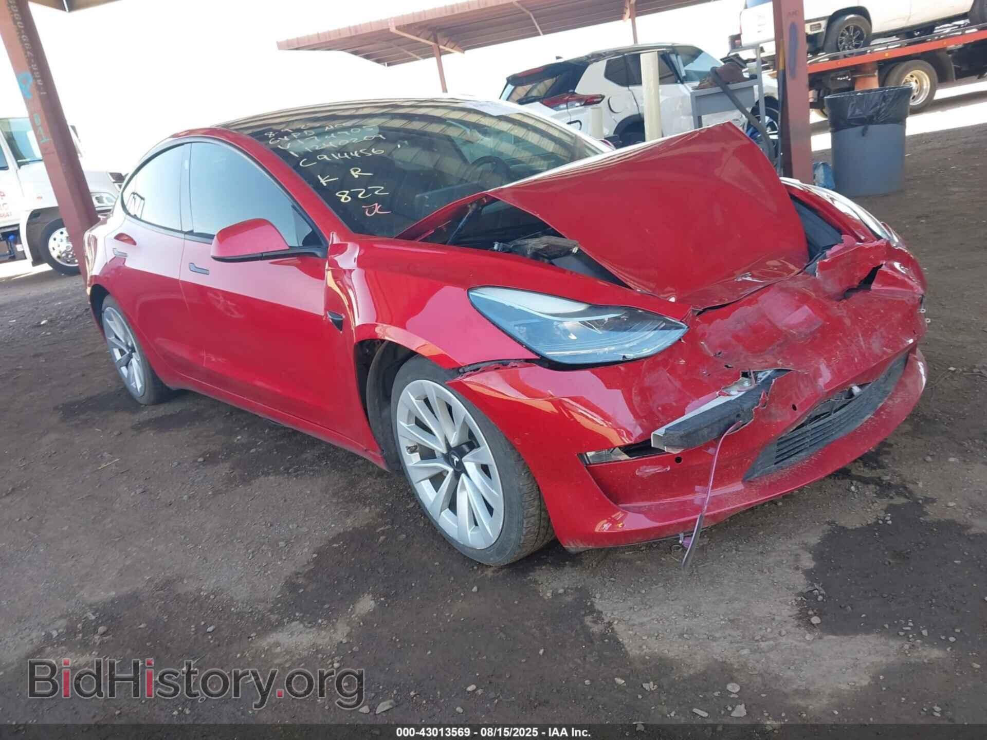 Photo 5YJ3E1EB4NF174905 - TESLA MODEL 3 2022