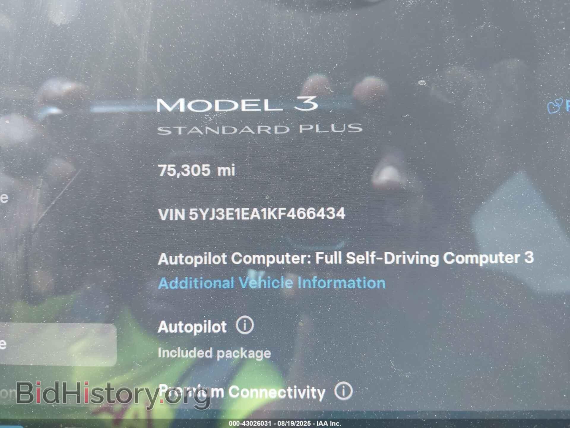 2019 TESLA MODEL 3 - VIN: 5YJ3E1EA1KF466434 - Photo 14