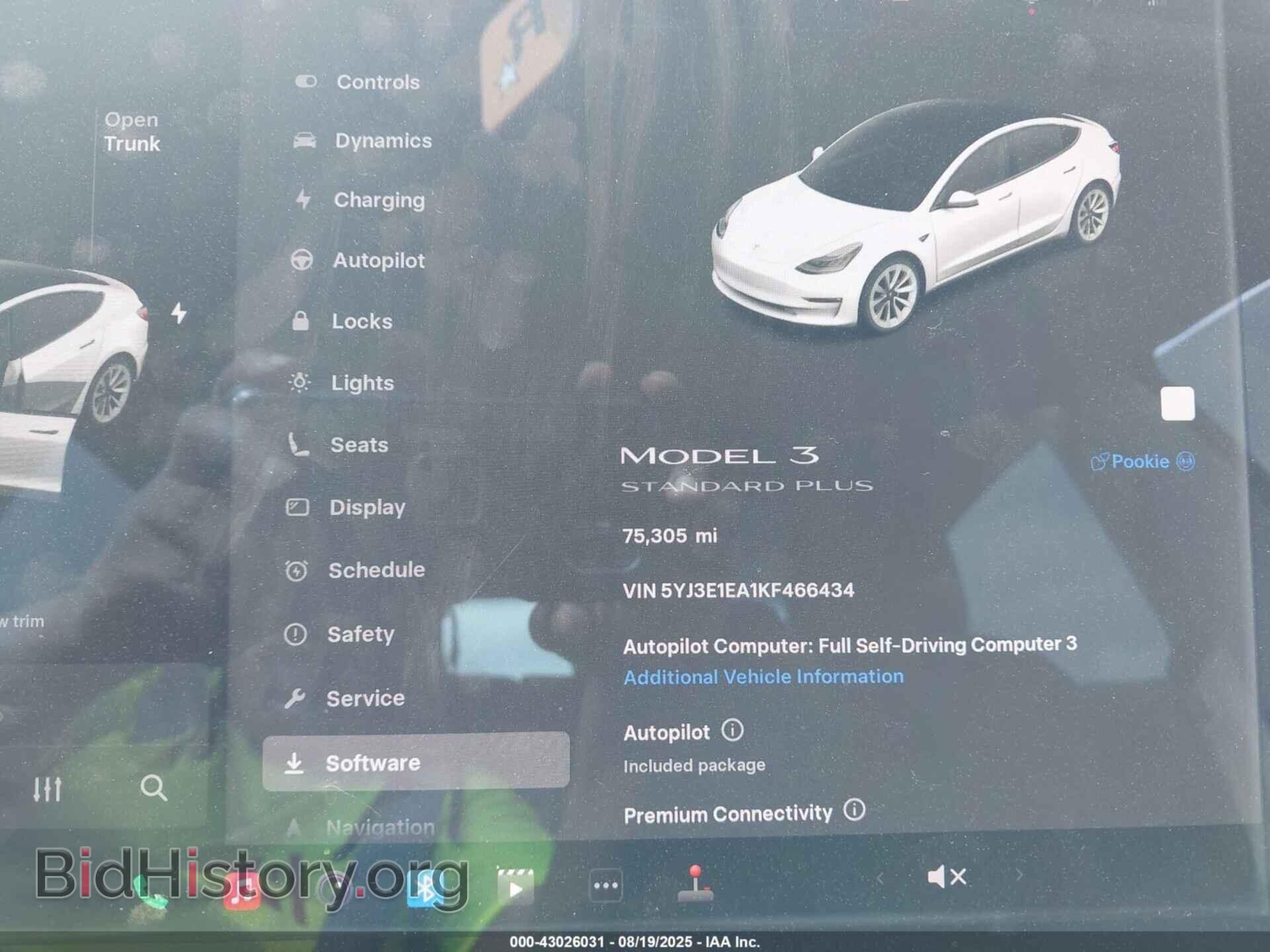 2019 TESLA MODEL 3 - VIN: 5YJ3E1EA1KF466434 - Photo 7
