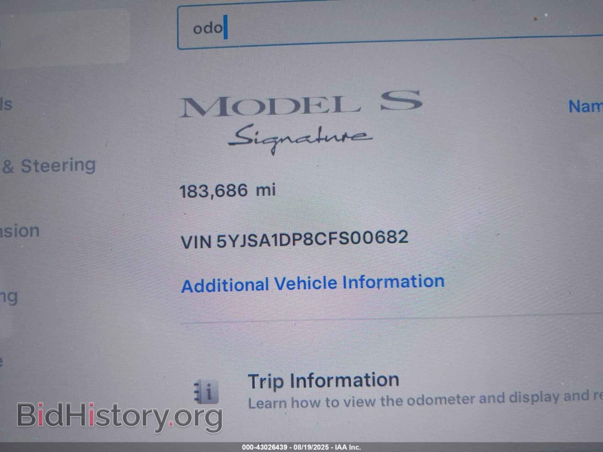 2012 TESLA MODEL S - VIN: 5YJSA1DP8CFS00682 - Photo 15