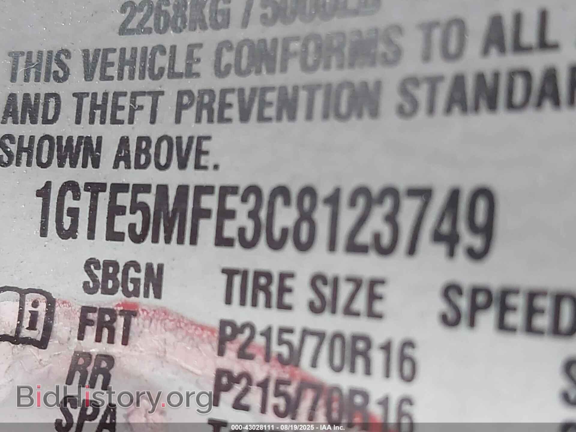 2012 GMC CANYON - VIN: 1GTE5MFE3C8123749 - Photo 9