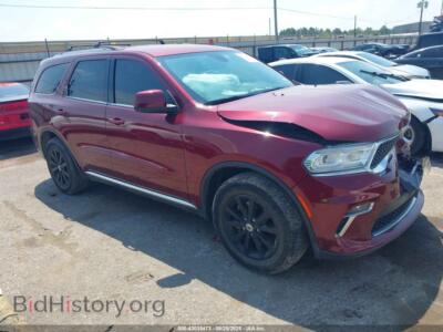 2021 Dodge DURANGO SXT Plus RWD, бордовый — VIN 1C4RDHAG9MC878357, IAAI
