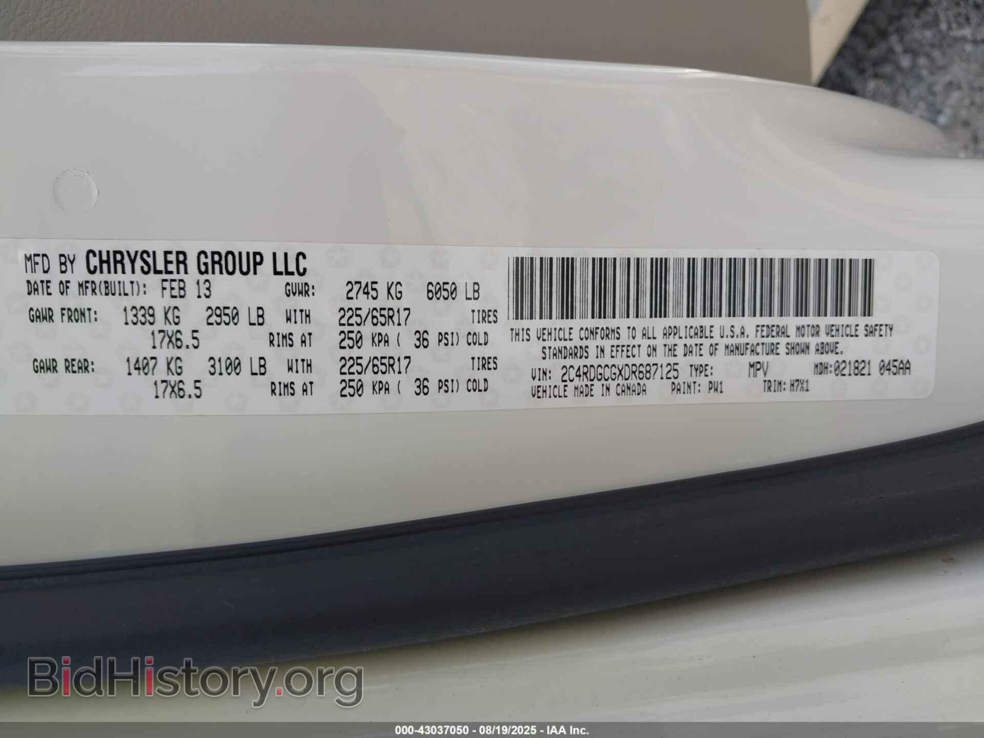 2013 DODGE GRAND CARAVAN - VIN: 2C4RDGCGXDR687125 - Фото 9