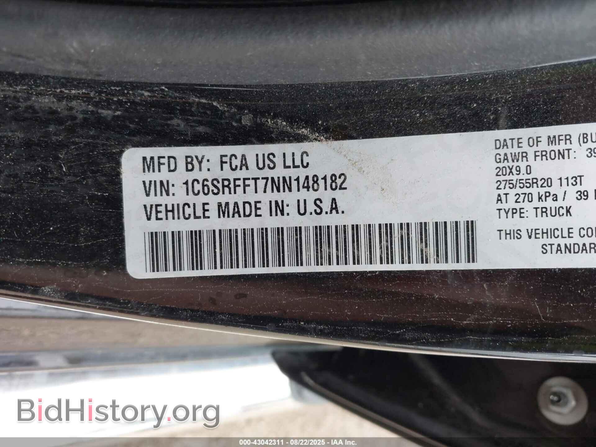 2022 RAM 1500 - VIN: 1C6SRFFT7NN148182 - Photo 9