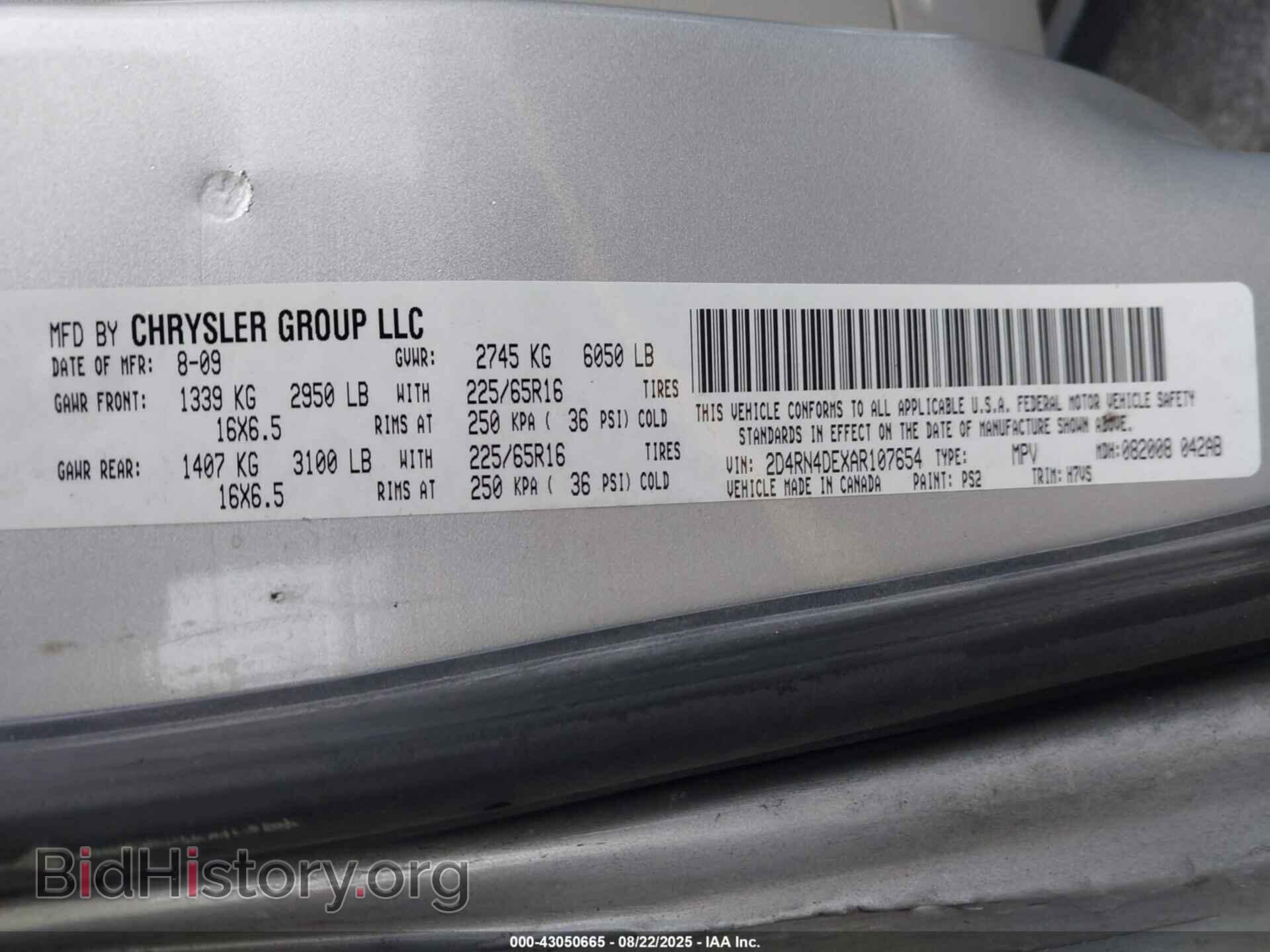 2010 DODGE GRAND CARAVAN - VIN: 2D4RN4DEXAR107654 - Фото 9