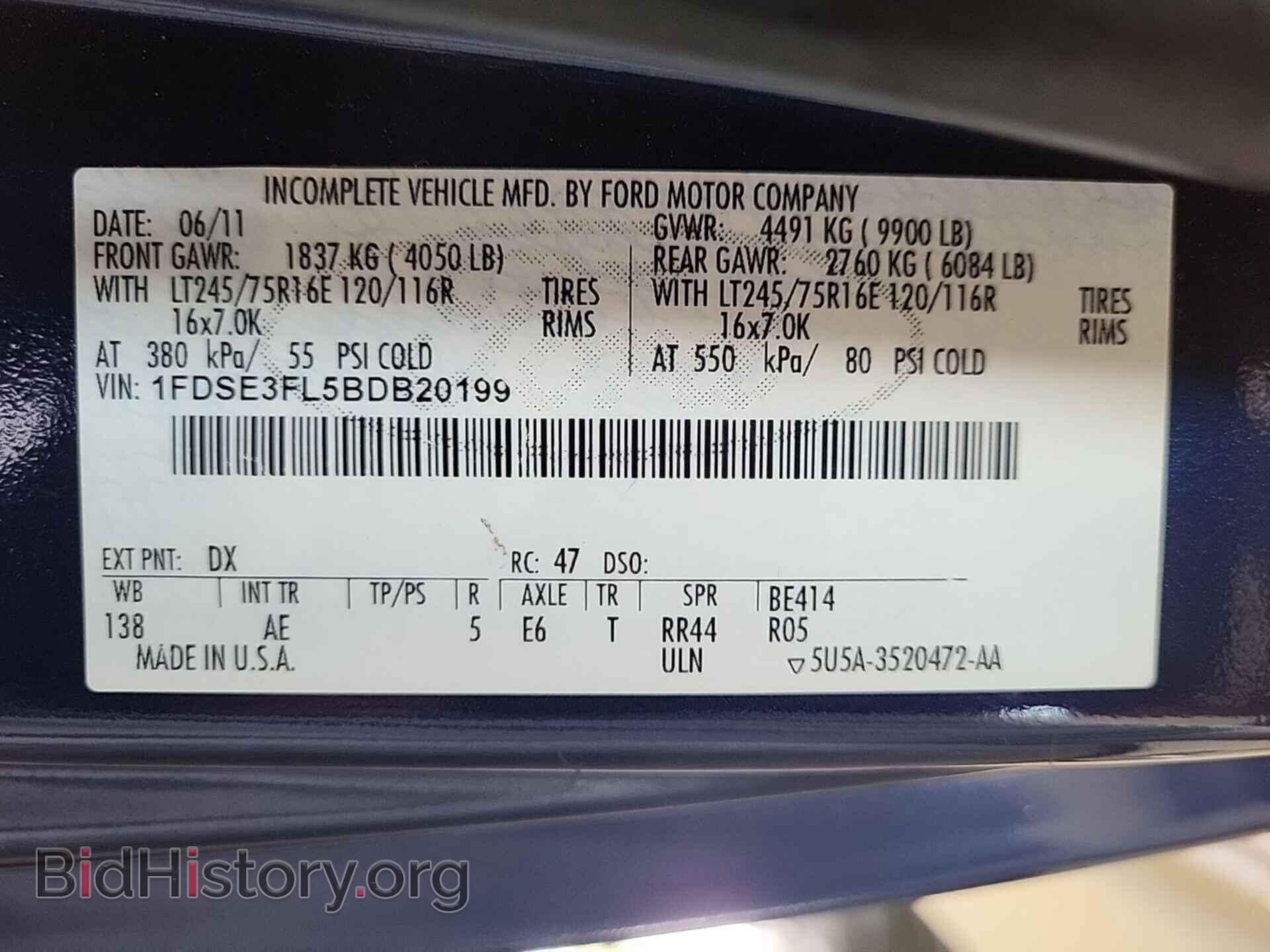 2011 FORD ECONOLINE - VIN: 1FDSE3FL5BDB20199 - Photo 4