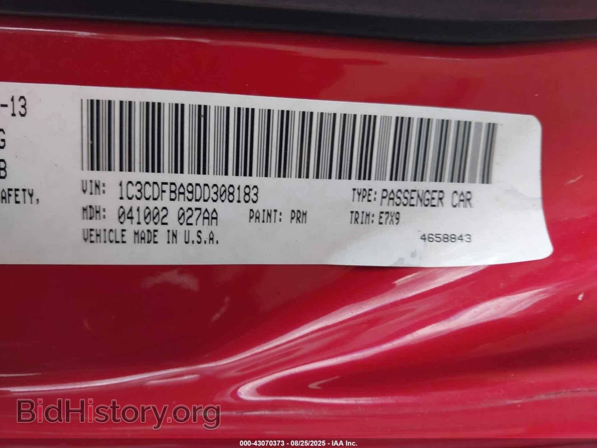 2013 DODGE DART - VIN: 1C3CDFBA9DD308183 - Фото 9