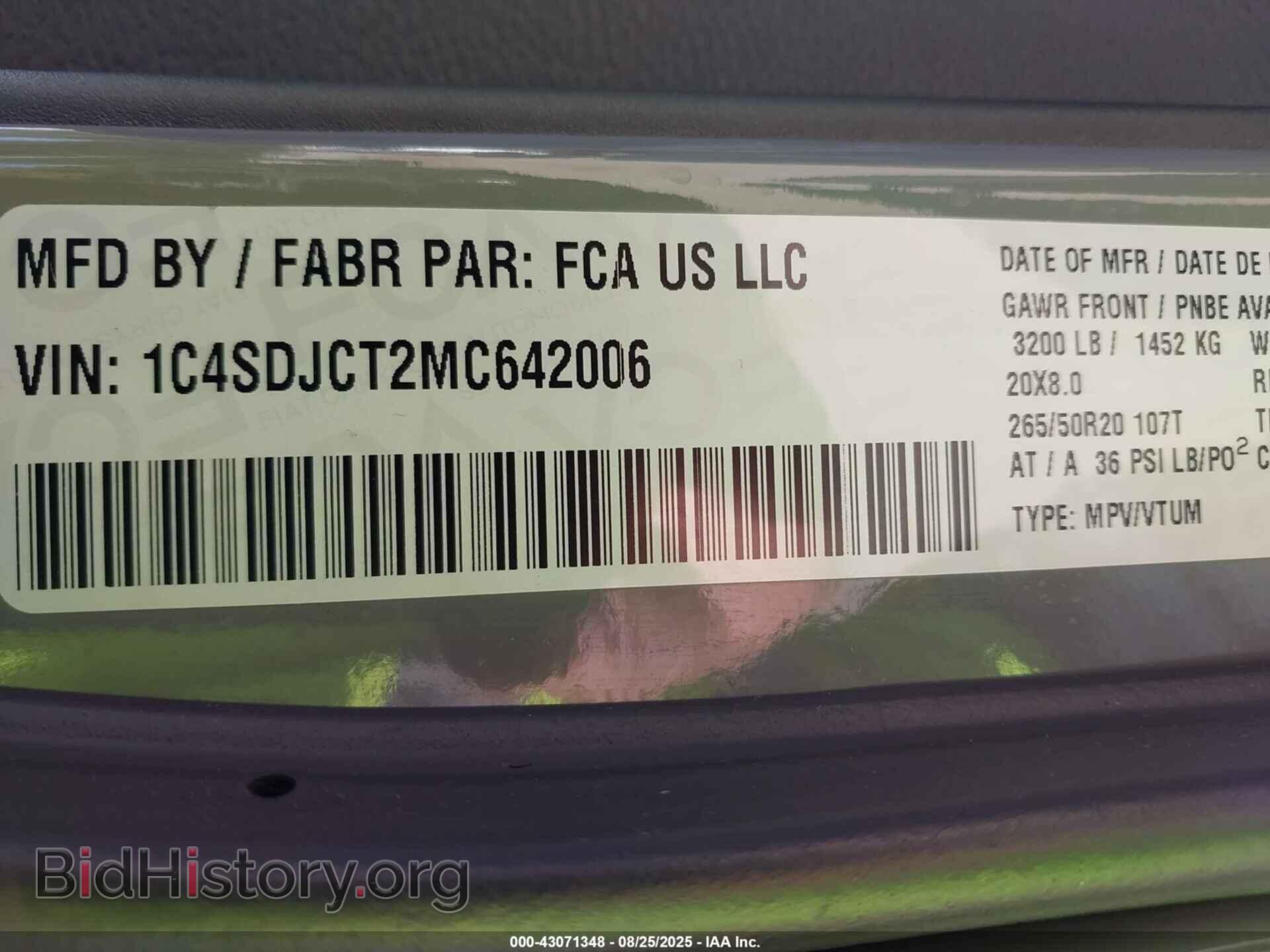 2021 DODGE DURANGO - VIN: 1C4SDJCT2MC642006 - Photo 9