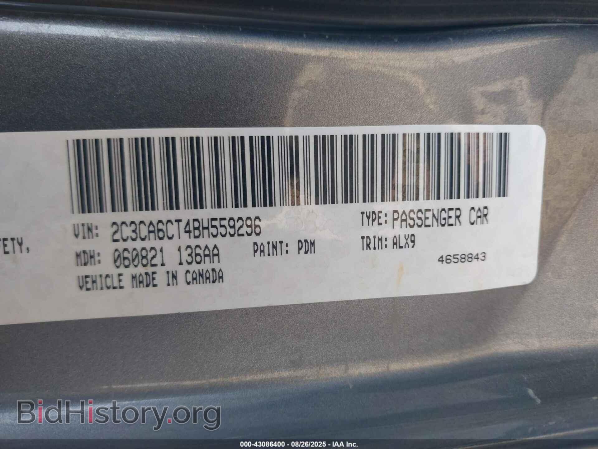 2011 CHRYSLER 300C - VIN: 2C3CA6CT4BH559296 - Фото 9