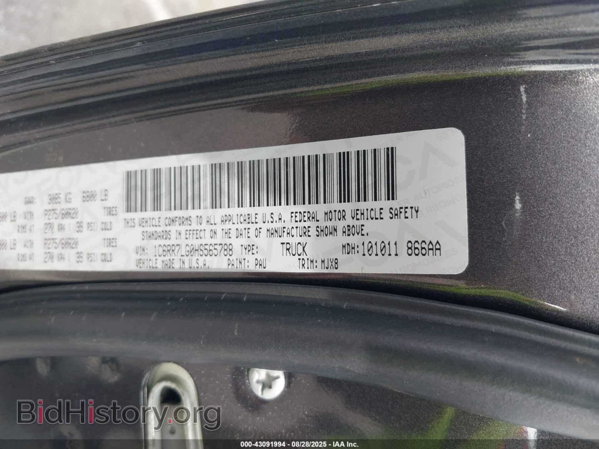2017 RAM 1500 - VIN: 1C6RR7LG0HS565788 - Фото 9