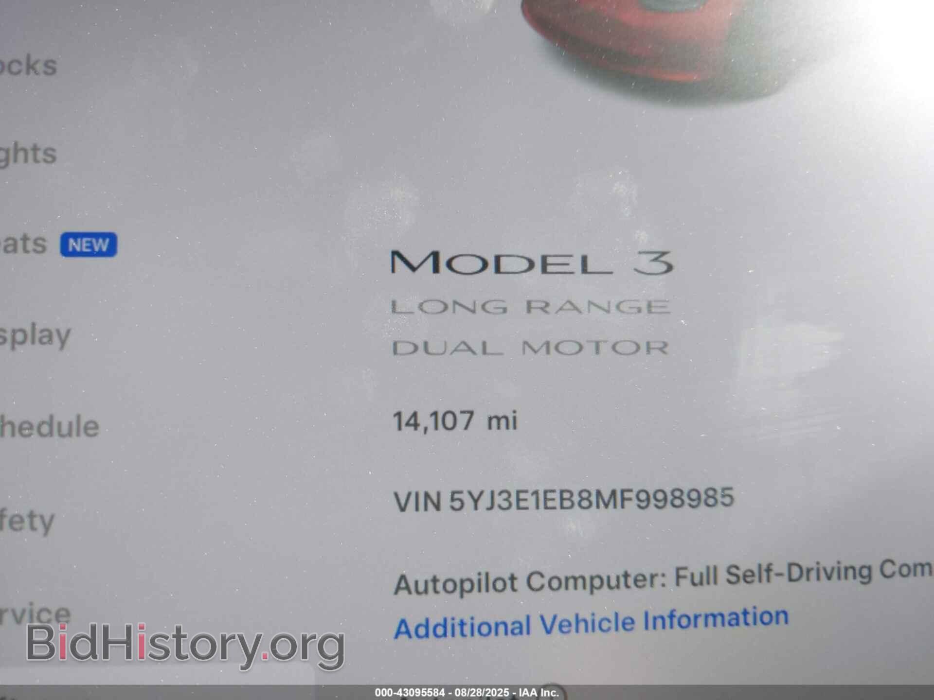 2021 TESLA MODEL 3 - VIN: 5YJ3E1EB8MF998985 - Фото 7