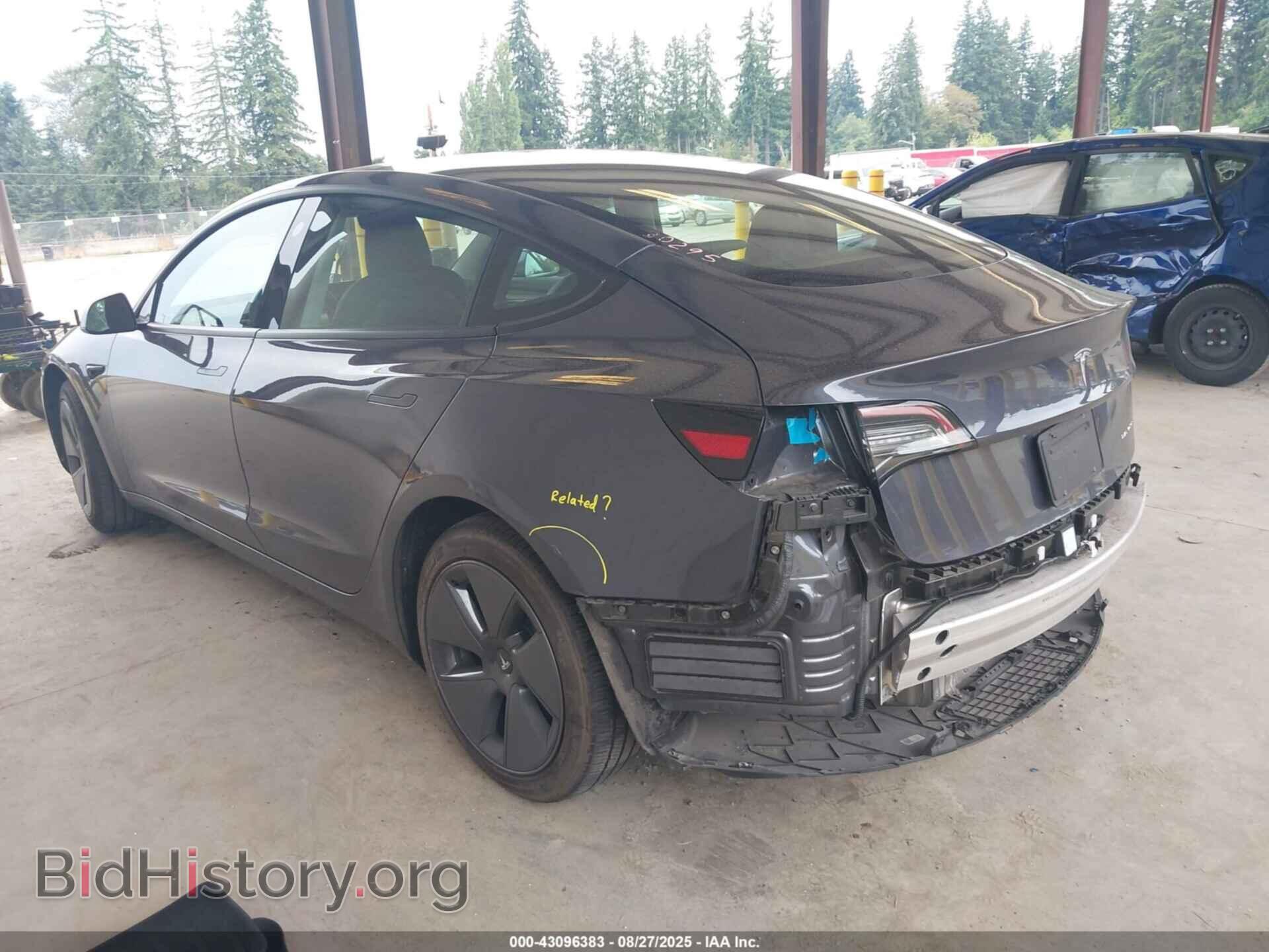 2022 TESLA MODEL 3 - VIN: 5YJ3E1EB0NF114734 - Фото 3