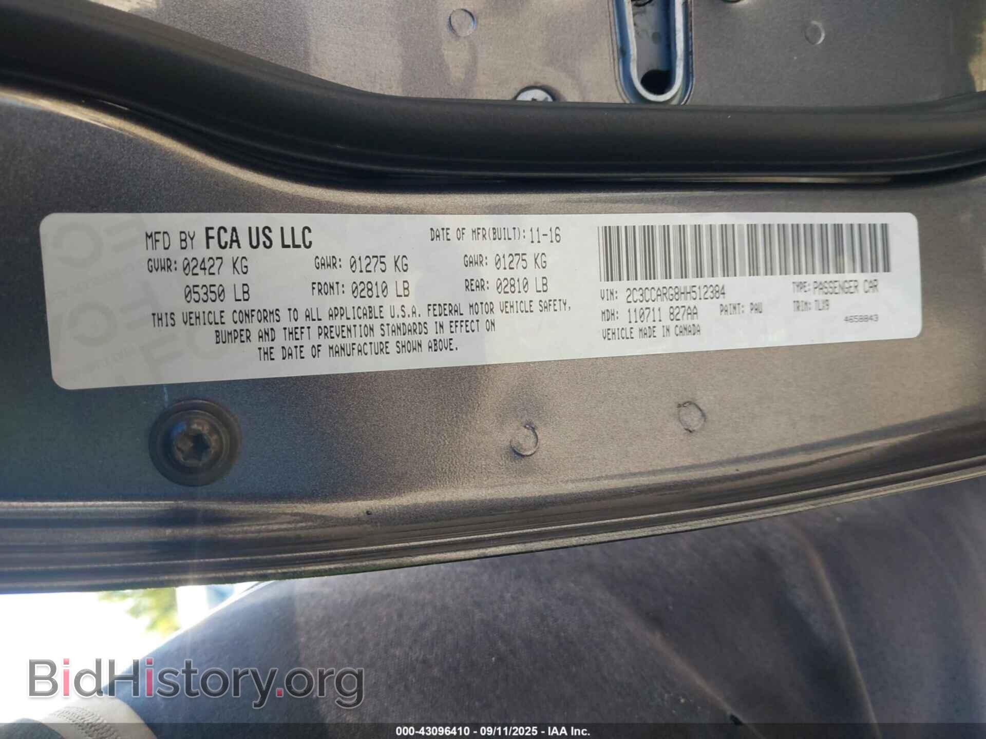2017 CHRYSLER 300 - VIN: 2C3CCARG8HH512384 - Фото 9