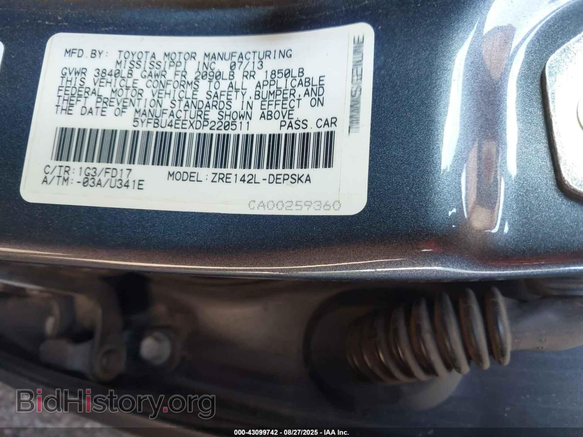 2013 TOYOTA COROLLA - VIN: 5YFBU4EEXDP220511 - Photo 9