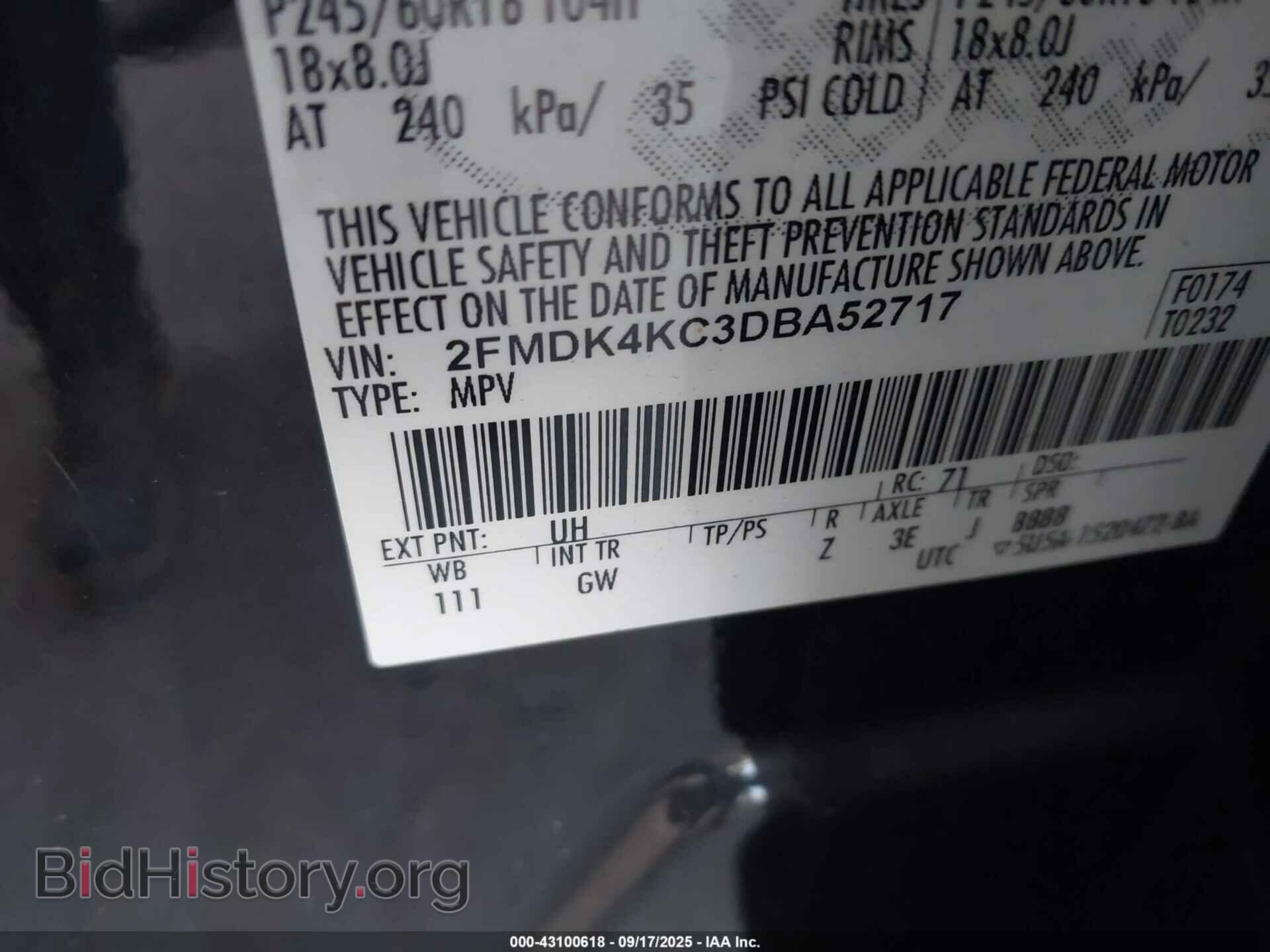 2013 FORD EDGE - VIN: 2FMDK4KC3DBA52717 - Photo 9