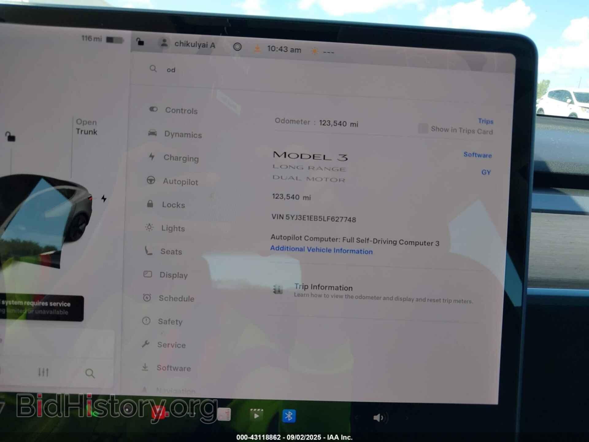 2020 TESLA MODEL 3 - VIN: 5YJ3E1EB5LF627748 - Фото 7