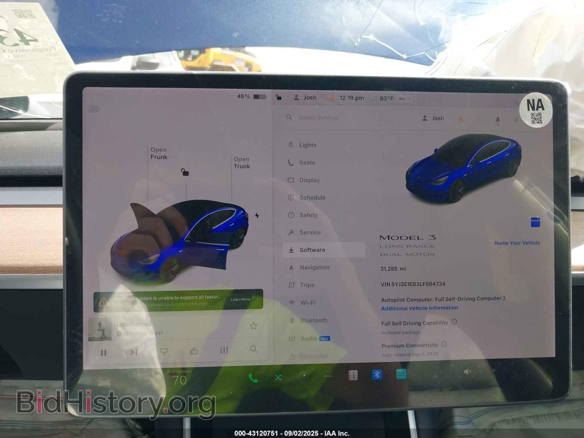 2020 TESLA MODEL 3 - VIN: 5YJ3E1EB3LF664734 - Фото 7