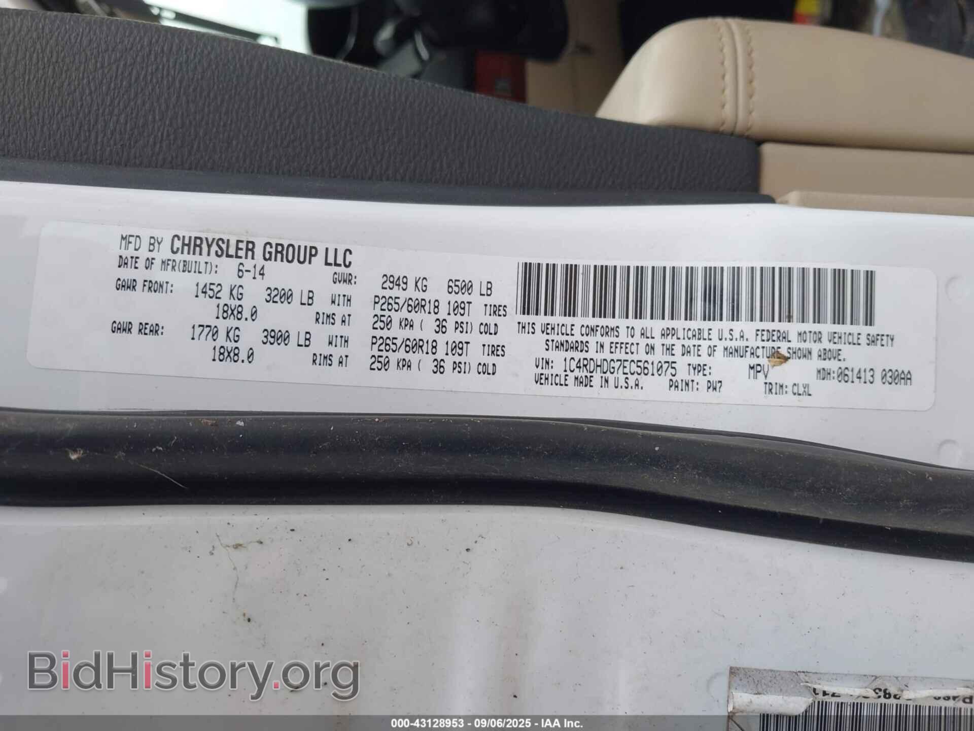 2014 DODGE DURANGO - VIN: 1C4RDHDG7EC561075 - Фото 9