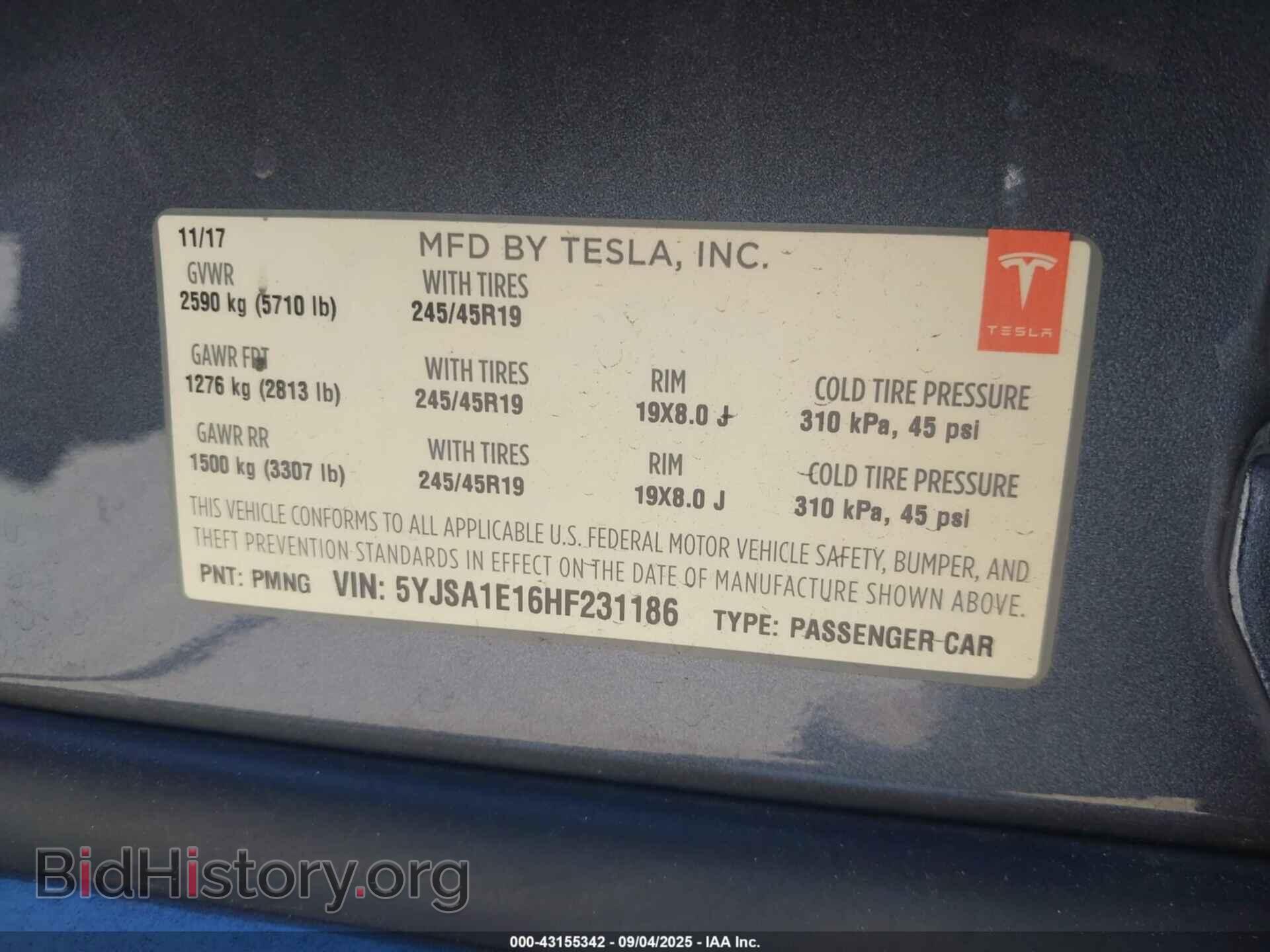 2017 TESLA MODEL S - VIN: 5YJSA1E16HF231186 - Photo 9