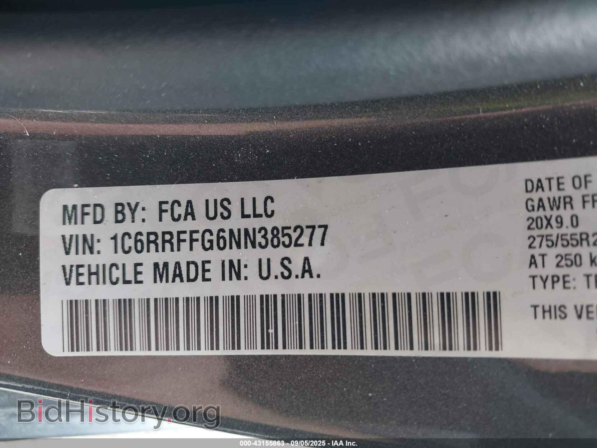 2022 RAM 1500 - VIN: 1C6RRFFG6NN385277 - Фото 9