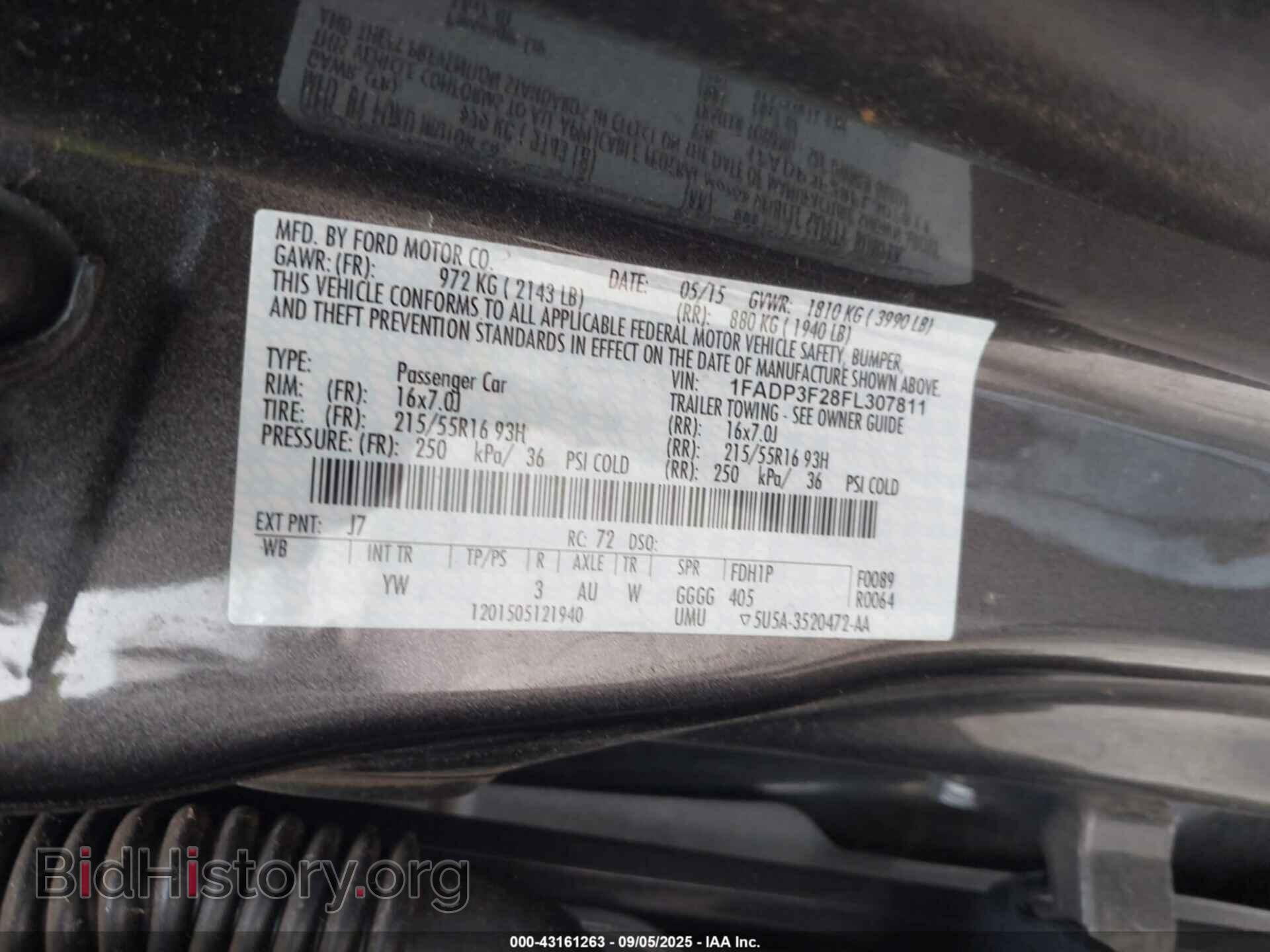 2015 FORD FOCUS - VIN: 1FADP3F28FL307811 - Фото 9