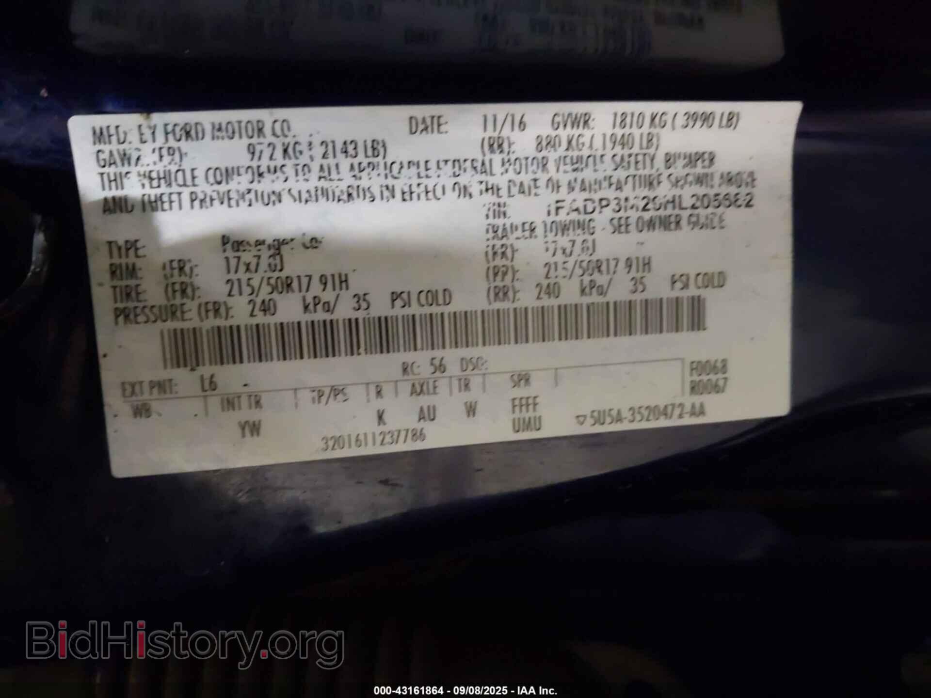 2017 FORD FOCUS - VIN: 1FADP3M29HL205682 - Фото 9