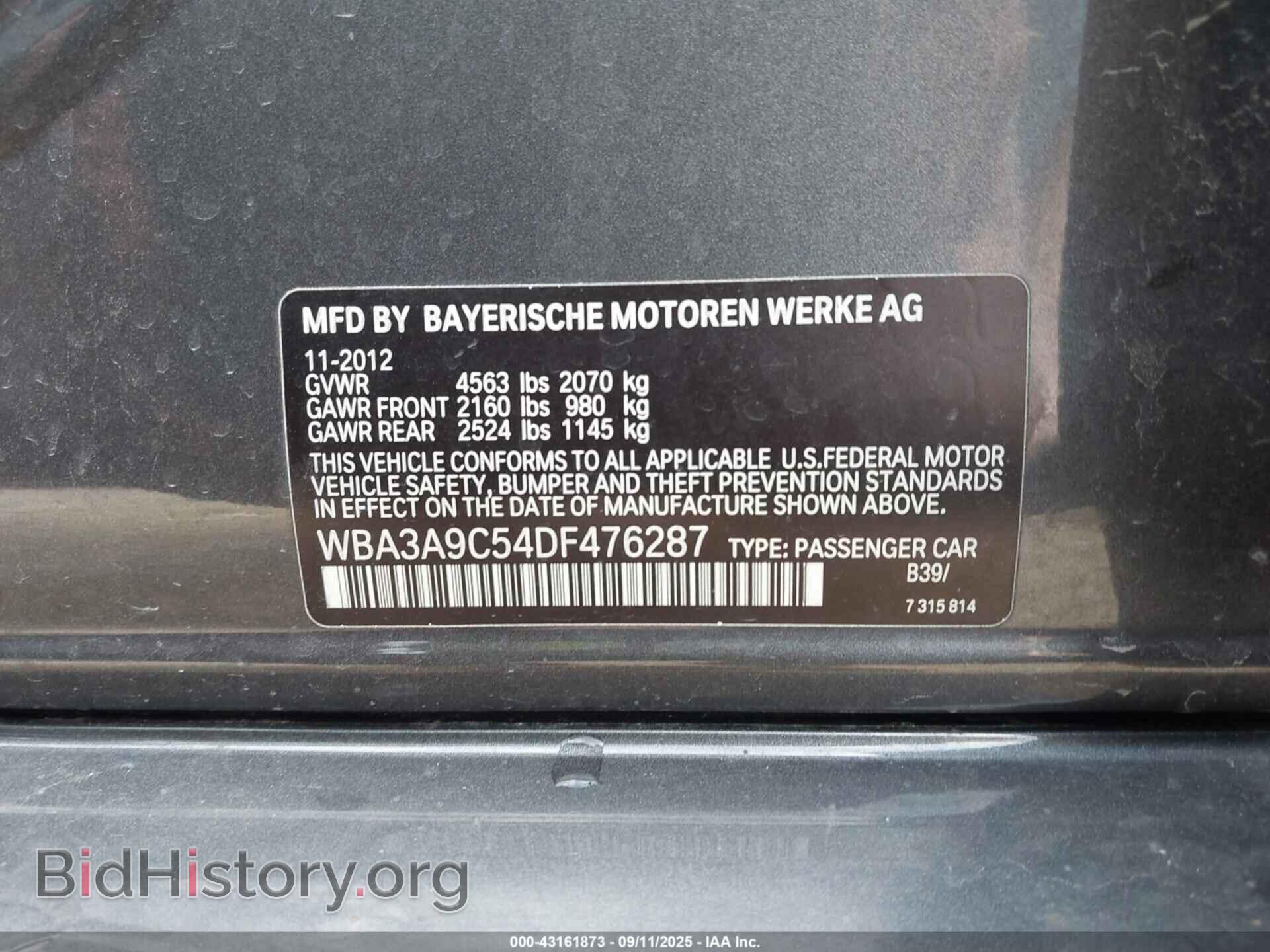 2013 BMW 335I - VIN: WBA3A9C54DF476287 - Photo 9