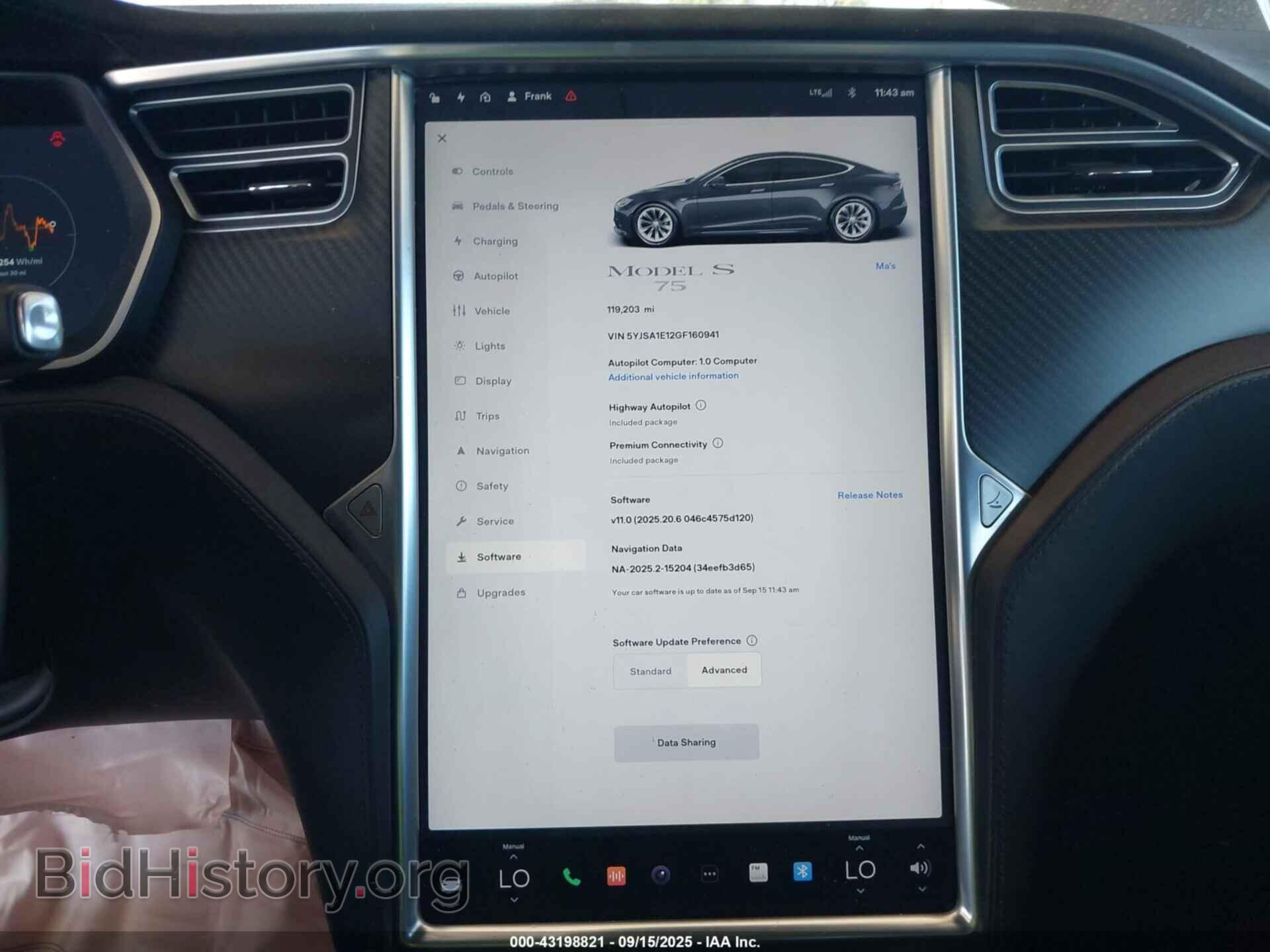 2016 TESLA MODEL S - VIN: 5YJSA1E12GF160941 - Photo 7