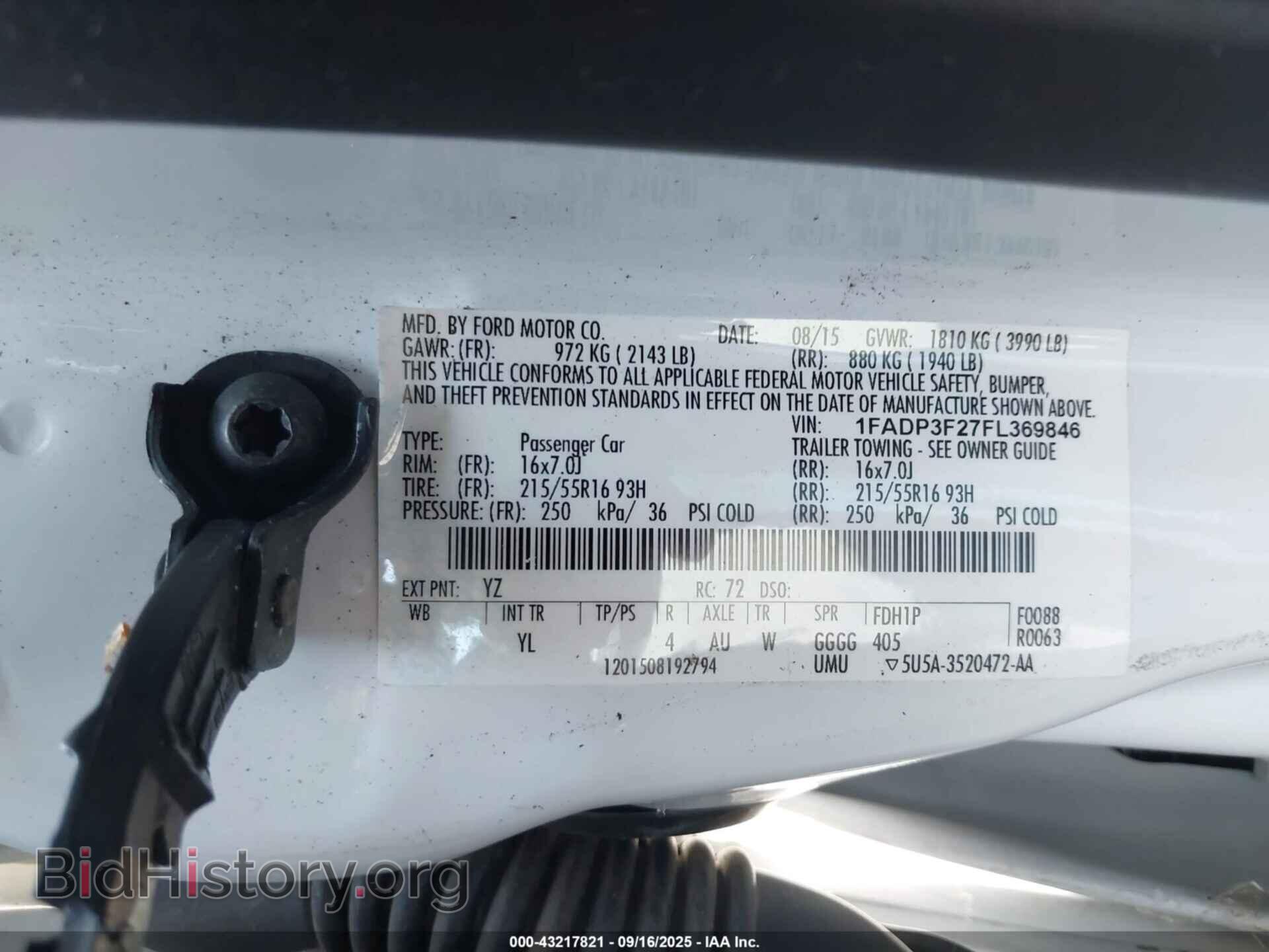 2015 FORD FOCUS - VIN: 1FADP3F27FL369846 - Photo 9