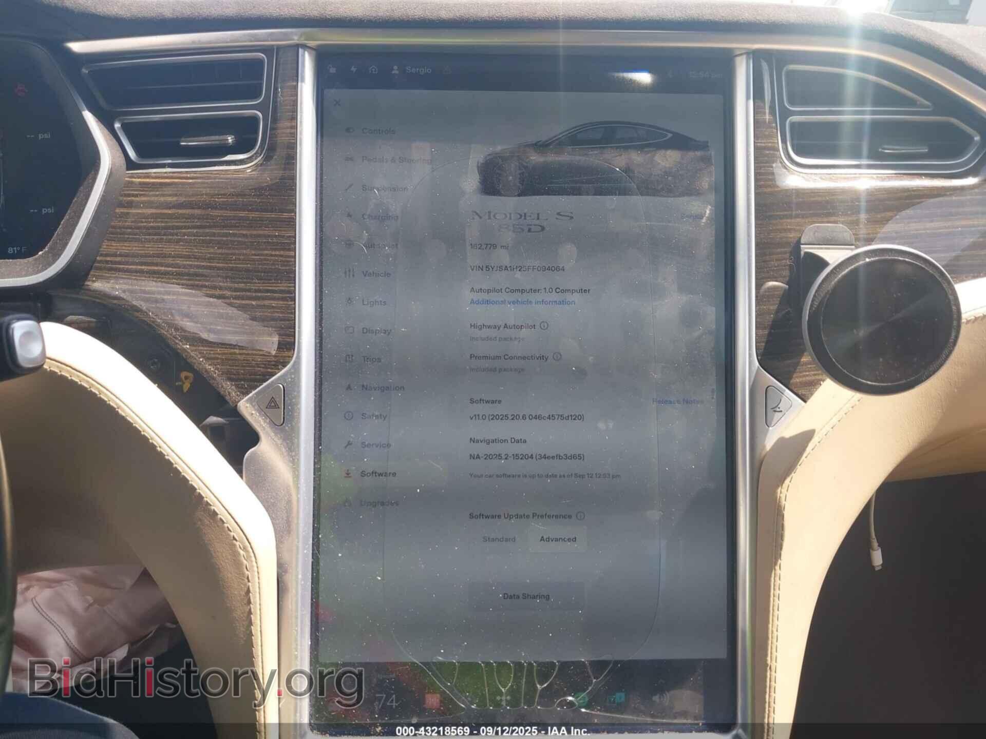 2015 TESLA MODEL S - VIN: 5YJSA1H25FF094064 - Photo 7