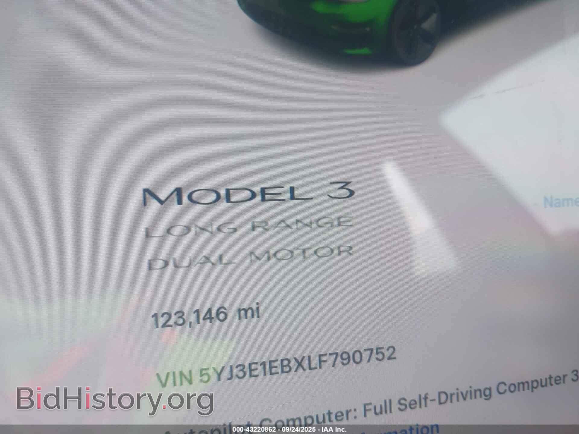 2020 TESLA MODEL 3 - VIN: 5YJ3E1EBXLF790752 - Фото 7