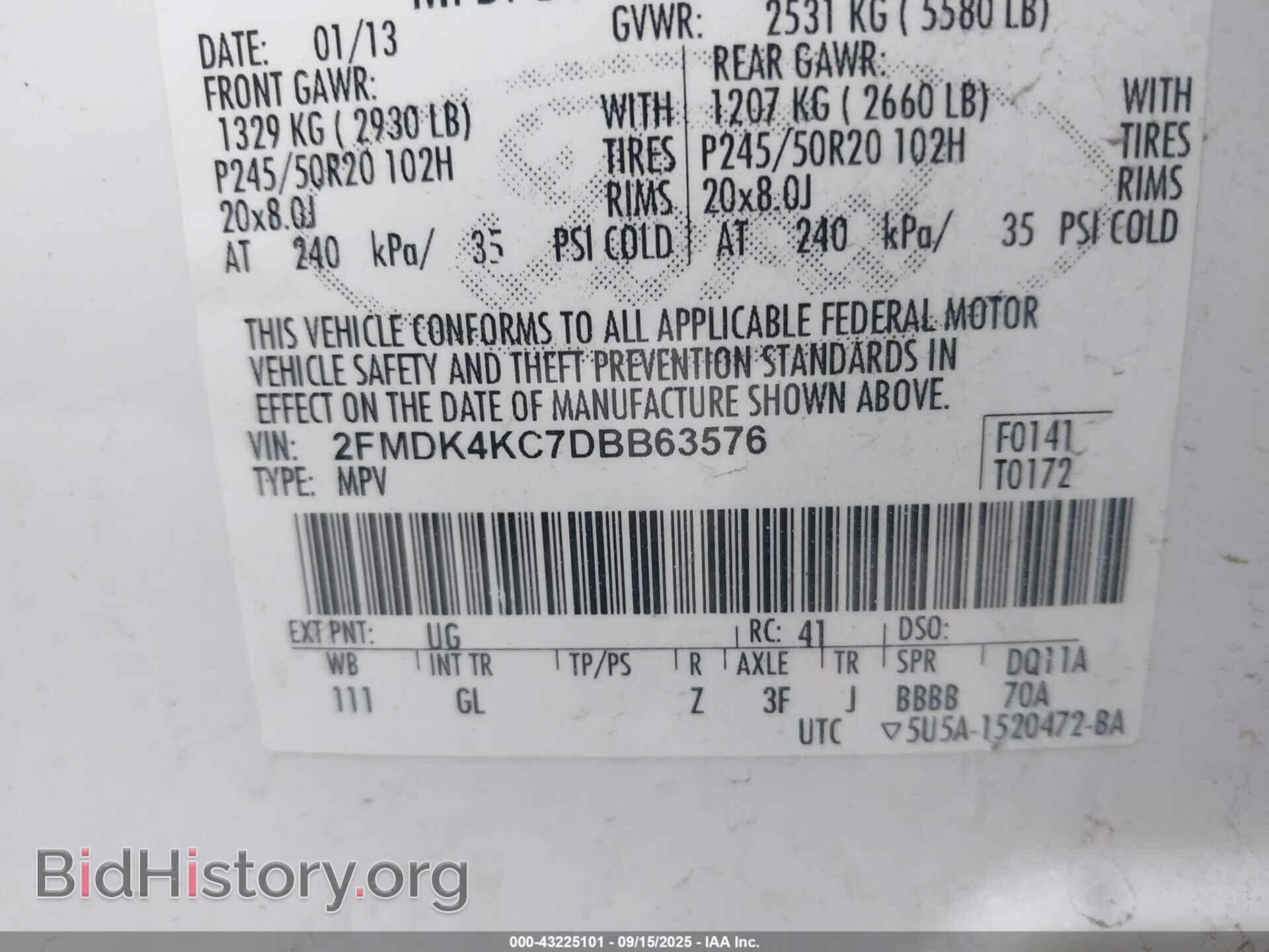 2013 FORD EDGE - VIN: 2FMDK4KC7DBB63576 - Photo 9