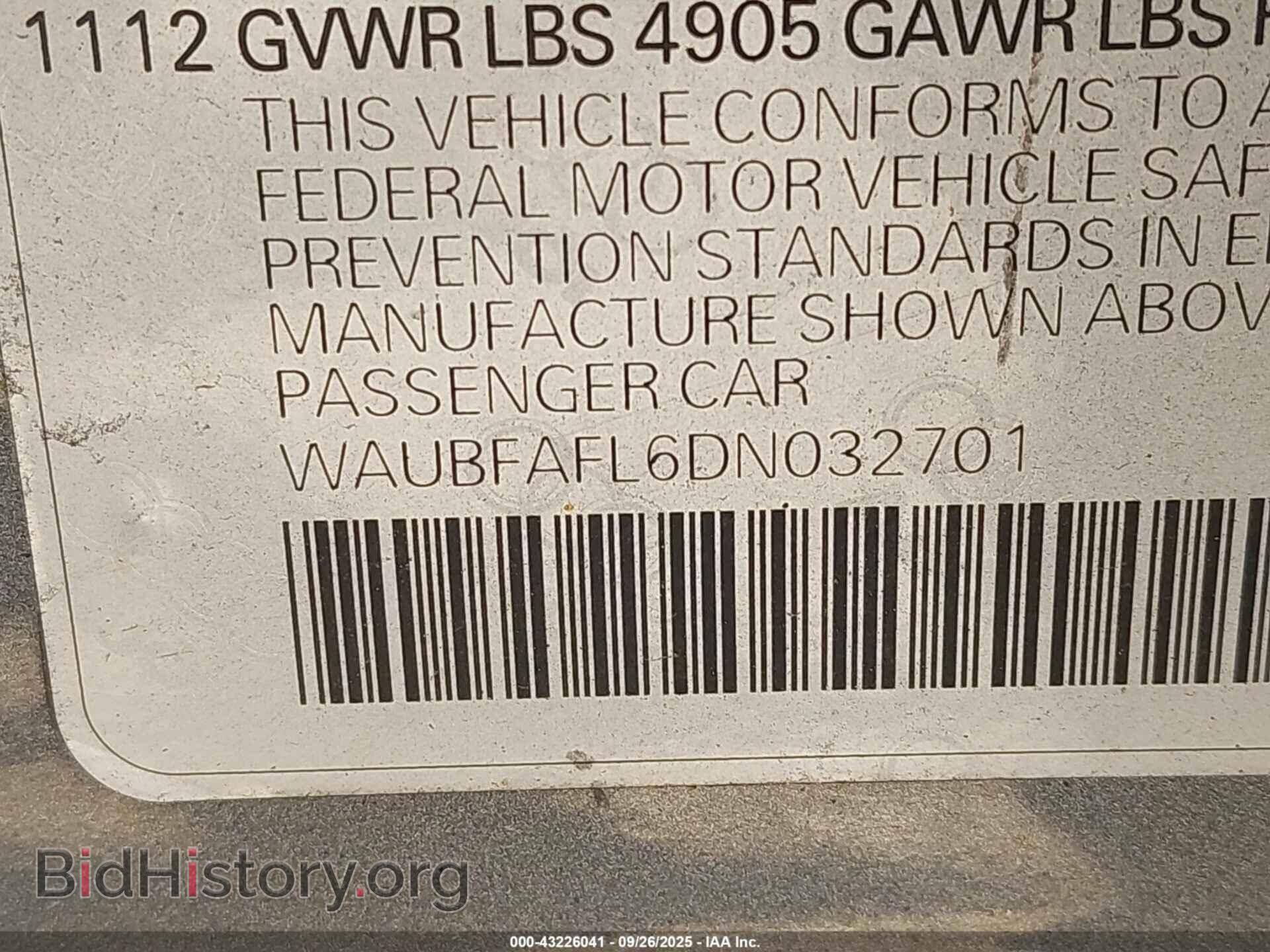 2013 AUDI A4 - VIN: WAUBFAFL6DN032701 - Фото 9