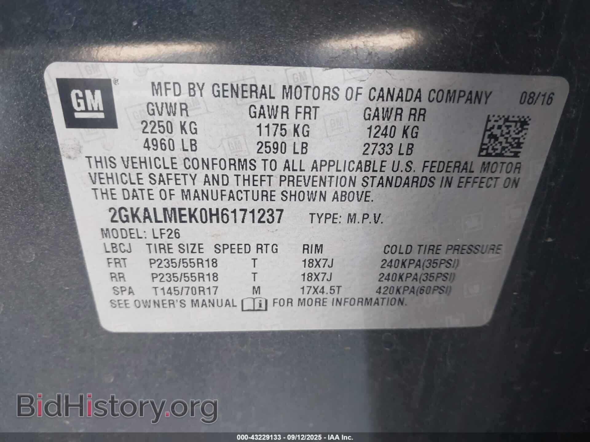 2017 GMC TERRAIN - VIN: 2GKALMEK0H6171237 - Photo 9