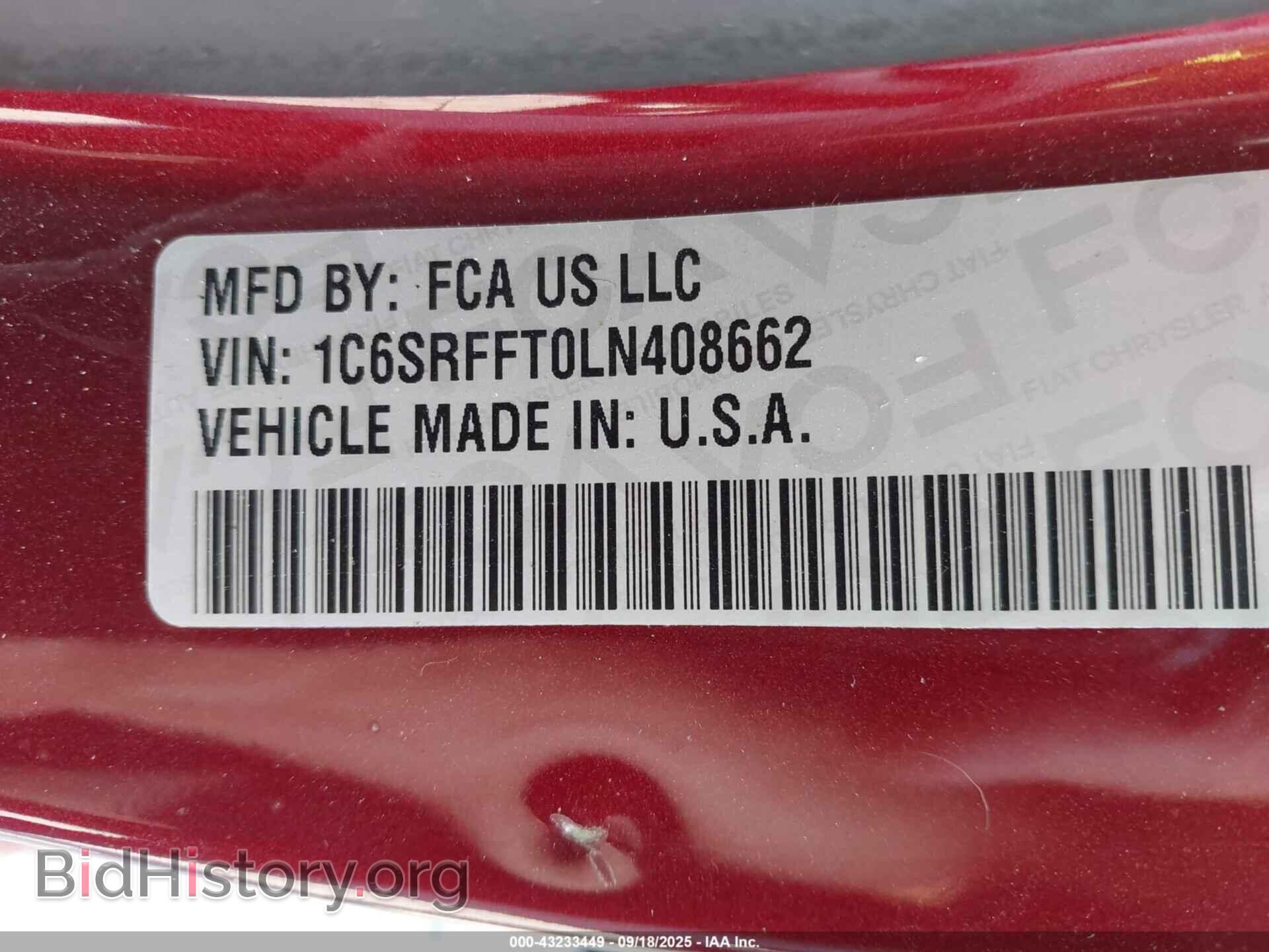 2020 RAM 1500 - VIN: 1C6SRFFT0LN408662 - Фото 9