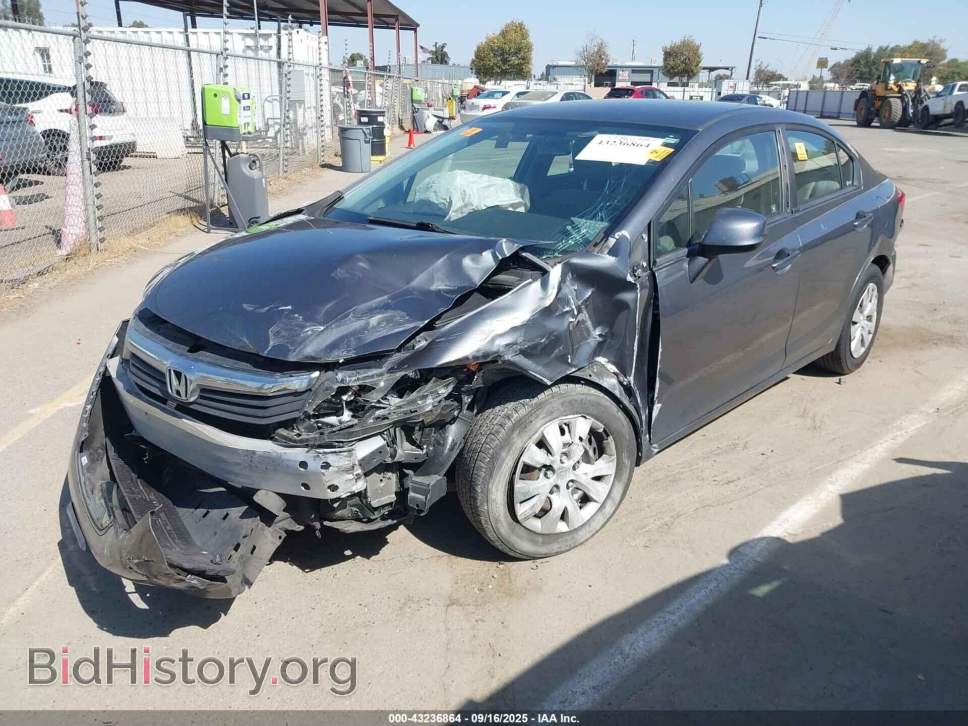 2012 HONDA CIVIC - VIN: 19XFB2F51CE372137 - Фото 2