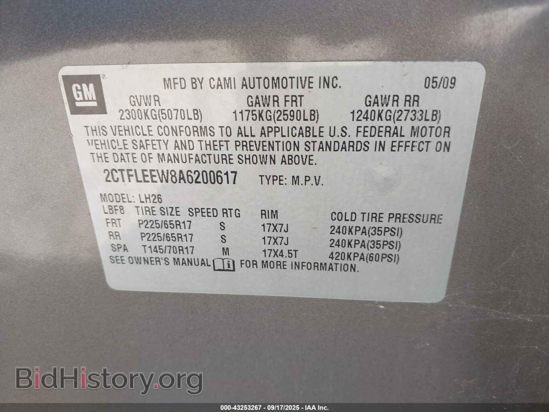 2010 GMC TERRAIN - VIN: 2CTFLEEW8A6200617 - Photo 9